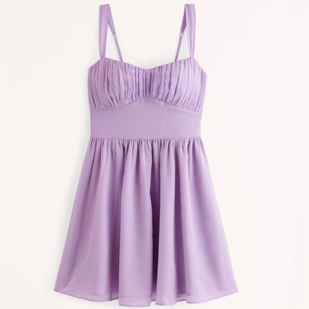 Ruched Chiffon Mini Dress